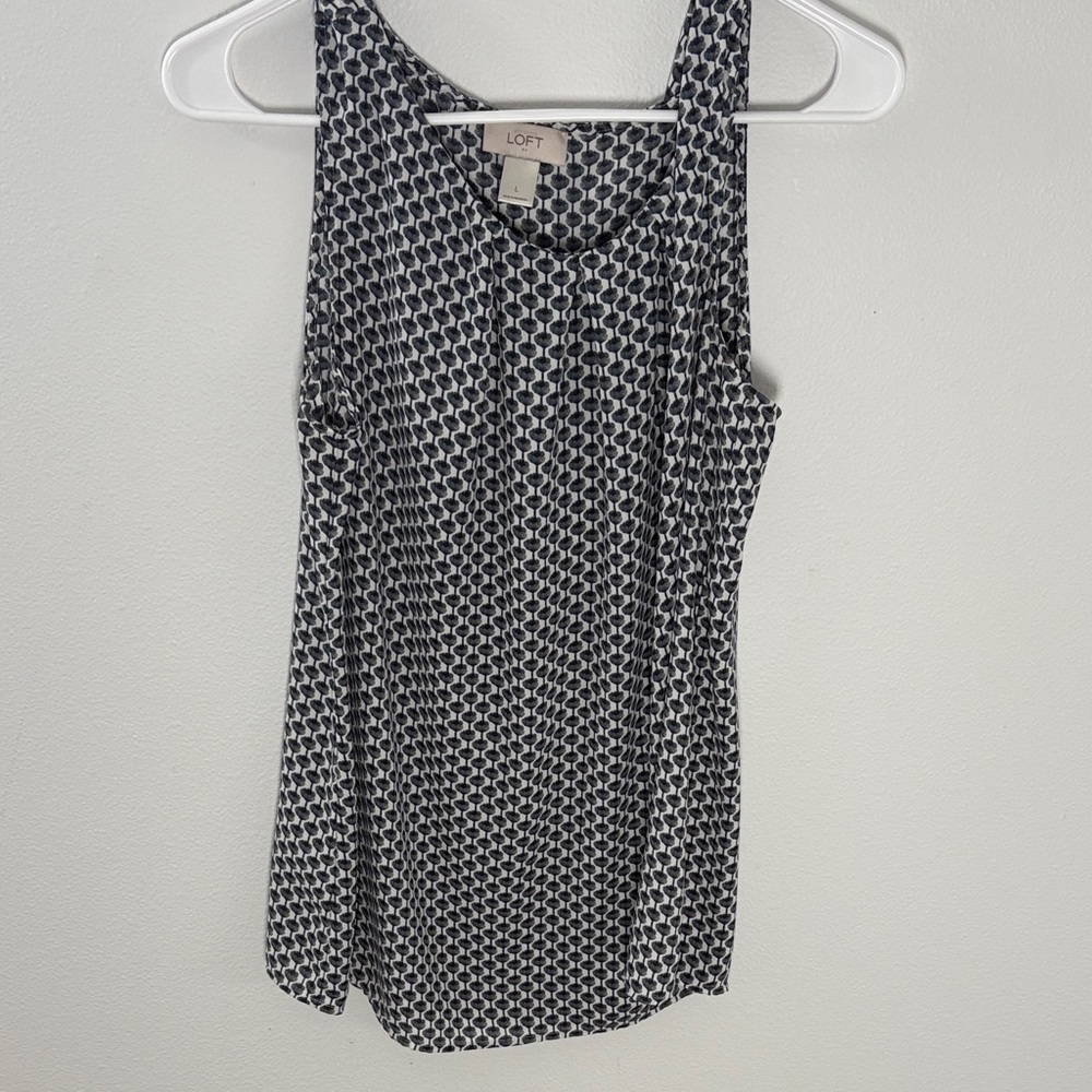 LOFT Monochrome Patterned Tank Top